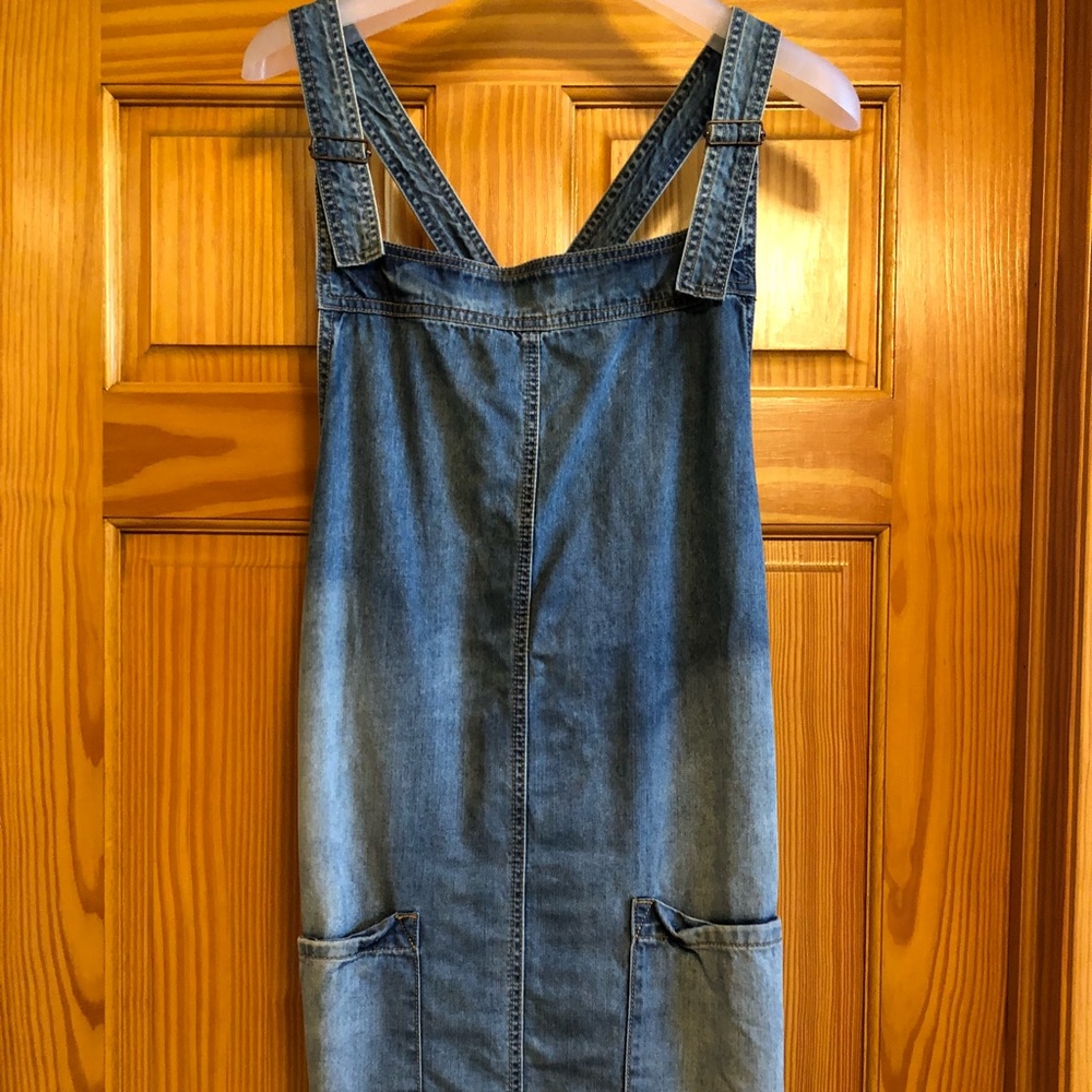 Denim overall dress